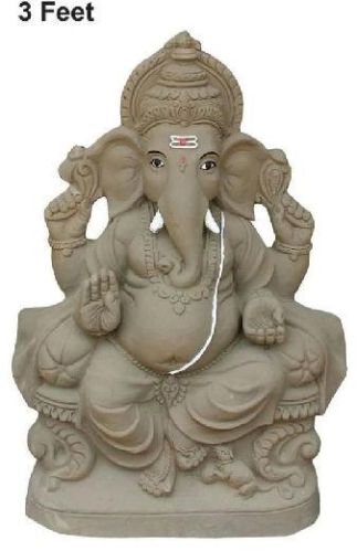 3 Feet Clay Ganesha Statue, For Home Decor