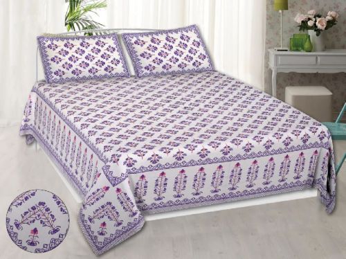 Anokhi Print Double Bed Sheets, For Home, Hotel, Lodge, Size : Standard