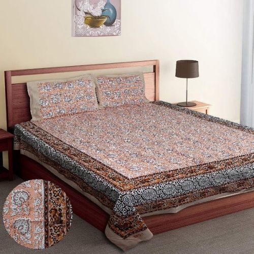 Block Pastel Double Bed Sheets, For Home, Hotel, Lodge, Size : Standard