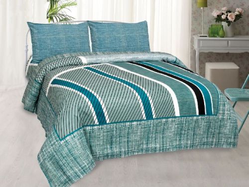 Cotton Checked Double Bed Sheets, For Home, Hotel, Lodge, Size : Standard