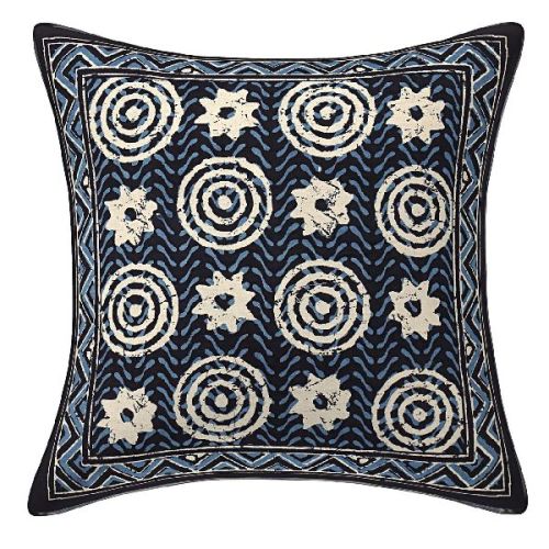 Square Silk Dabu Cushion Covers, For Bed, Chairs, Sofa, Size : Standard