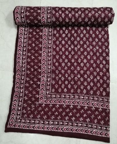 Velvet Dabu Jaipuri Quilts, For Home Use, Hotel Use, Size : Standard