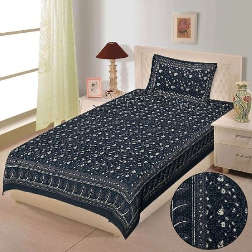 Dabu Print Single Bed Sheets, For Home, Hotel, Lodge, Size : Standard