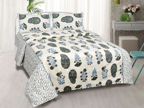 Cotton Hector Double Bed Sheets, For Home, Hotel, Lodge, Size : Standard
