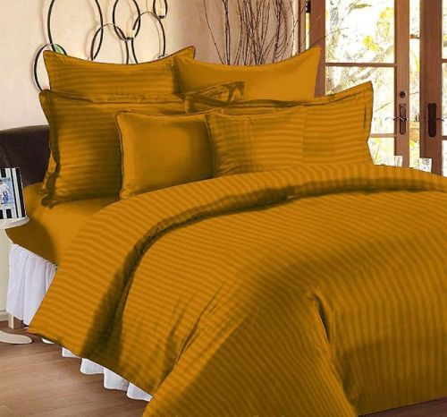 Satin Striped Double Bed Sheets, For Home, Hotel, Lodge, Size : Standard