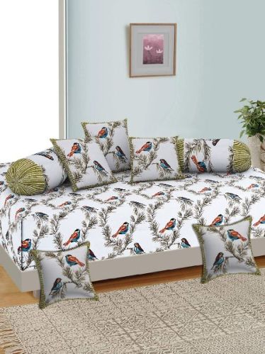 Cotton Snowy Diwan Set, For Living Room, Size : Standard