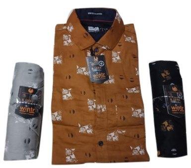 Mens Printed Full Sleeve Shirt, Size : S-4XL