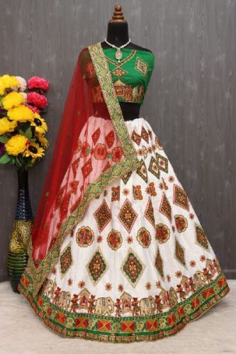 Pure Gaji Silk Hand Work Panetar Style Bridal Lehengacholi