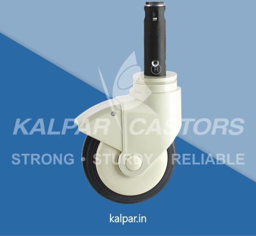 Caster Wheel Central Lock Castors, Shape : Round