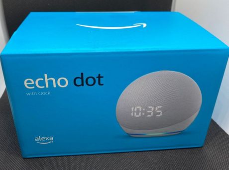 Echo Dot (4th Gen) | Smart Speaker With Clock and Alexa | Twilight Blue