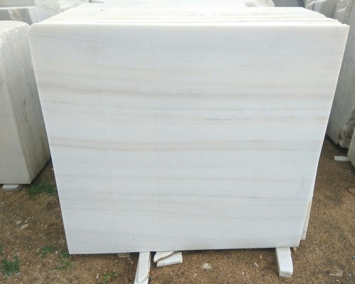 Rectangle Polished Makrana White Marble Slabs, For Flooring Use, Feature : Dust Resistance, Good Quality