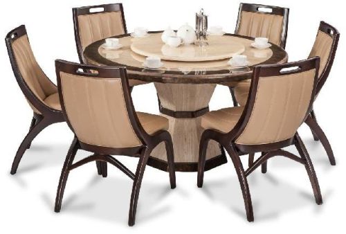 Polished Shesham Wood Round Dining Table Set, For Hotel, Home, Specialities : Fine Finishing, Easy To Assemble