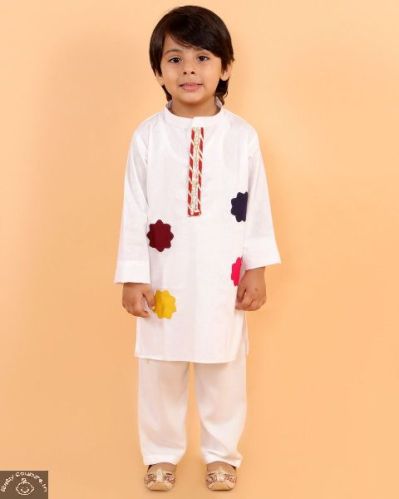 Cotton Boys White Kurta Pajama