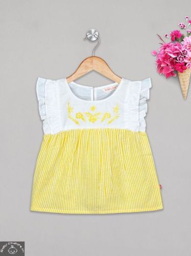 Cotton Infants Top, Color : White, Yellow