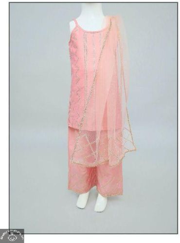 Pink Sitara Silk Girls Suit