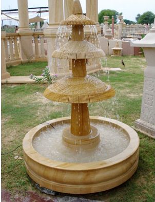 Sandstone Fountain, For Outdoor, Lighting Color : Yellow