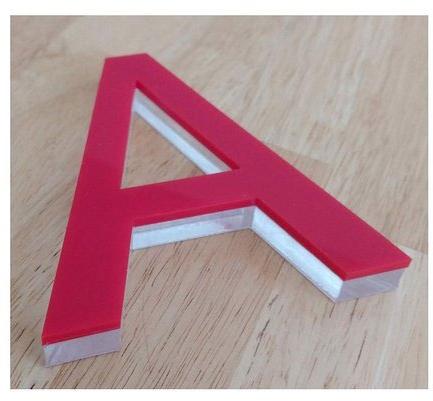 Acrylic 3D Letter, Color : Red