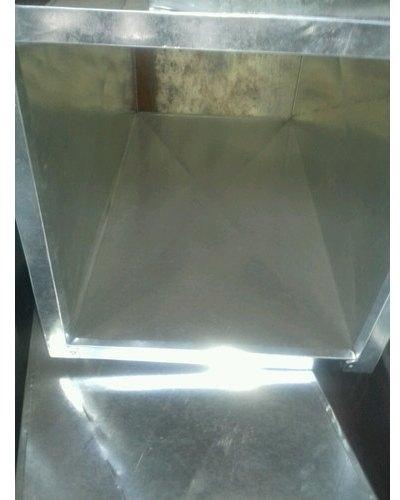 Rectangle Galvanized Rectangular Chimney, Color : Silver