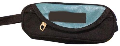 Plain Polyester Pencil Pouch, Color : Blue Black