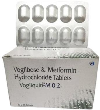 Voglibose And Metformin Hydrochloride Tablets, Grade : Medicine Grade