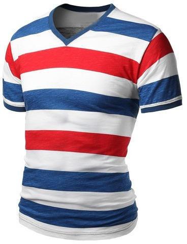 Mens V Neck T Shirt, Occasion : Casual Wear