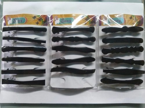 Steel Metal Hair Clips, Color : Black