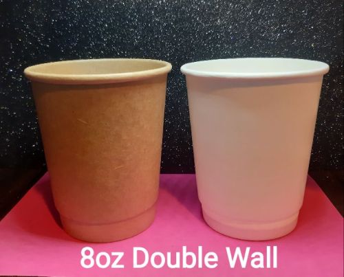 8 Oz Double Wall Paper Cup, For Coffee, Cold Drinks, Tea, Feature : Biodegradable, Eco-Friendly, Leakage Proof