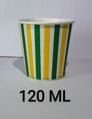 Round 120 ML Paper Tea Cup, For Coffee, Style : Single Wall