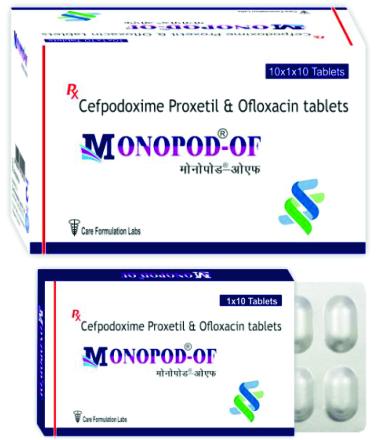 Cefpodoxime Proxetil and Ofloxacin Tablets, Packaging Type : Strip