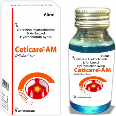 Cetirizine Hydrochloride and Ambroxol Hydrochloride Syrup, Packaging Size : 60 Ml