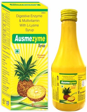 Digestive Enzyme and Multivitamin With L-Lysine Syrup