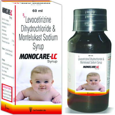 Levocetirizine Dihydrochloride and Montelukast Sodium Syrup, Packaging Size : 60 Ml