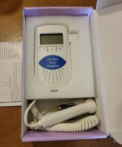 Fetal Doppler Baby Heart Rate Monitor Inbox and With Manual Book
