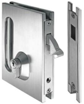 GLASS SLIDING DOOR LOCK WITH HANDLE