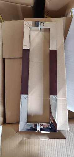 Rectangular Stainless Steel Glass Door D Handle, Color : Silver