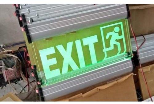 Rectangular Stainless Steel Exit LED Signage