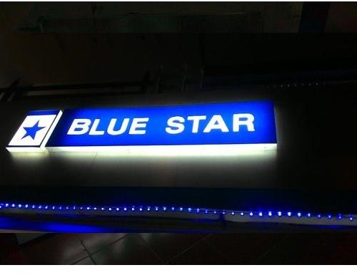 Acrylic Blue LED Sign Board