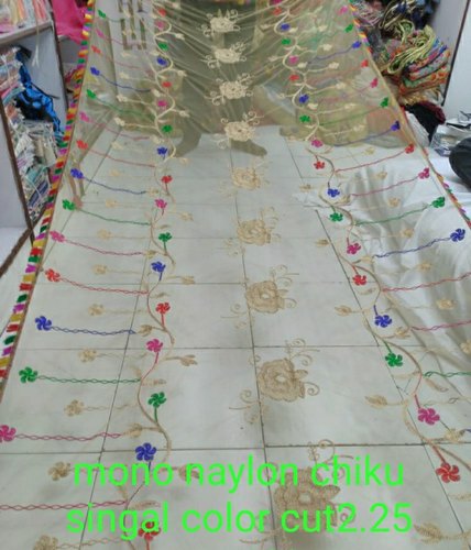 Embroidery Nylon Dupatta, Color : MULTICOLOURS