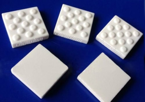 Alumina Ceramic Dimple Tile, Color : White