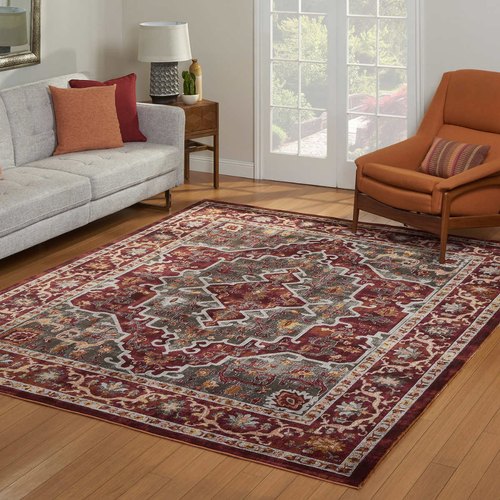 Rectangular Kashmiri Silk Carpet, Size : 8X6 Feet