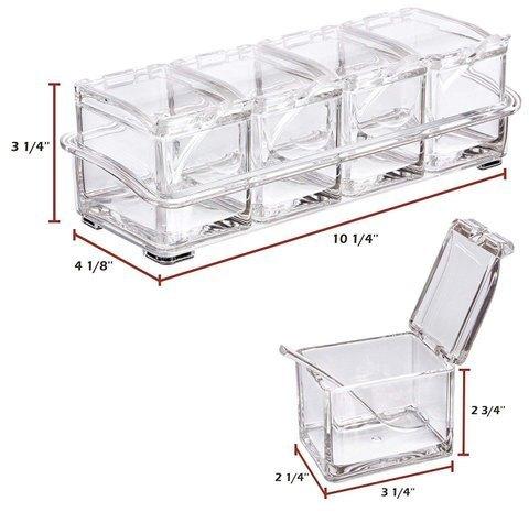 Plastic Crystal Spice Rack, Color : WHITE