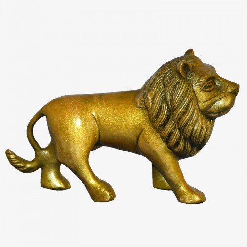 Brass Metal Lion Souvenir, Size : 5 Inches