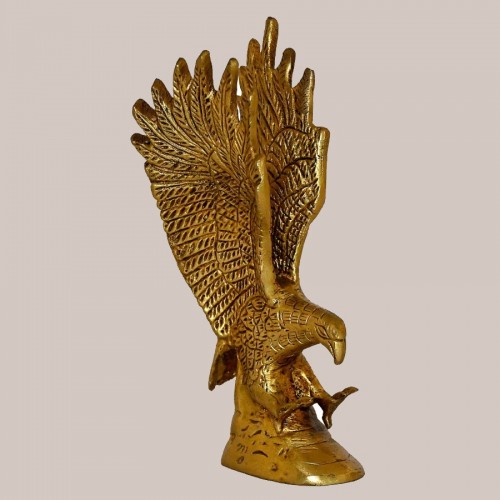 Brass Pouncing Eagle Metal Souvenir, Size : 6.5 Inches