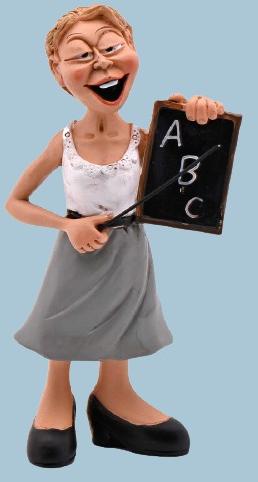 Teacher Cartoon Souvenir, Size : 6 Inches