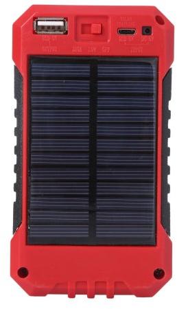 Solar Power Bank, Color : Red