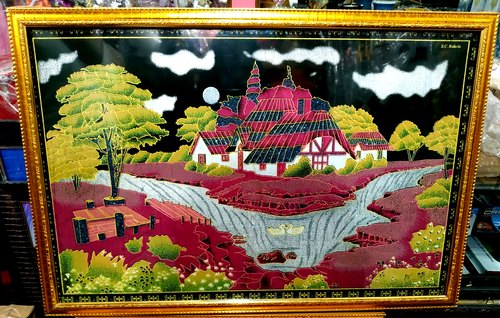 Wooden Hand Made Light Weighted Wall Paintings, Size : 24 Inches *30 Inches