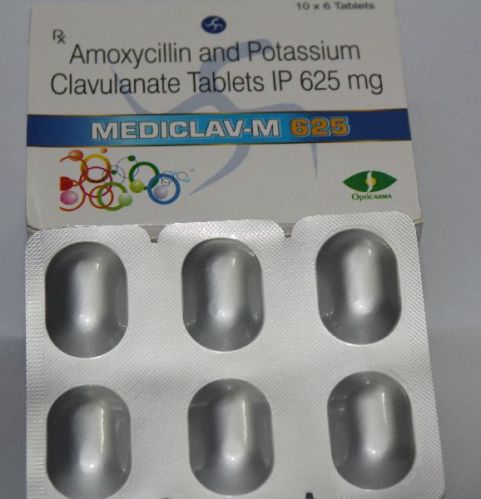 Mediclav-M 625MG Tablets, Packaging Size : 6x1 Pack