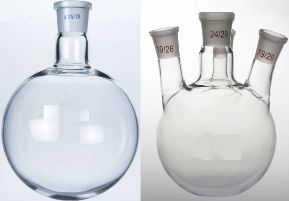 Round Glass Spherical Flask, For Laboratory, Size : Standard