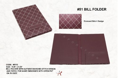 Bill Folder, For Hotels, Personal, Resorts, Feature : Precisely Designed