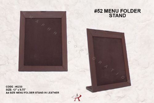MDF+leather Leather Menu Stand, For Hotel, Restaurants, Resorts
